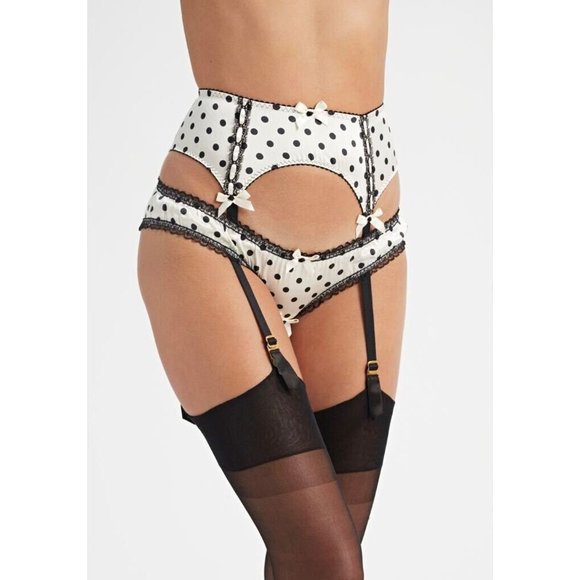 Agent Provocateur Polka Dot Marjorie Suspender AP2 Small NWT